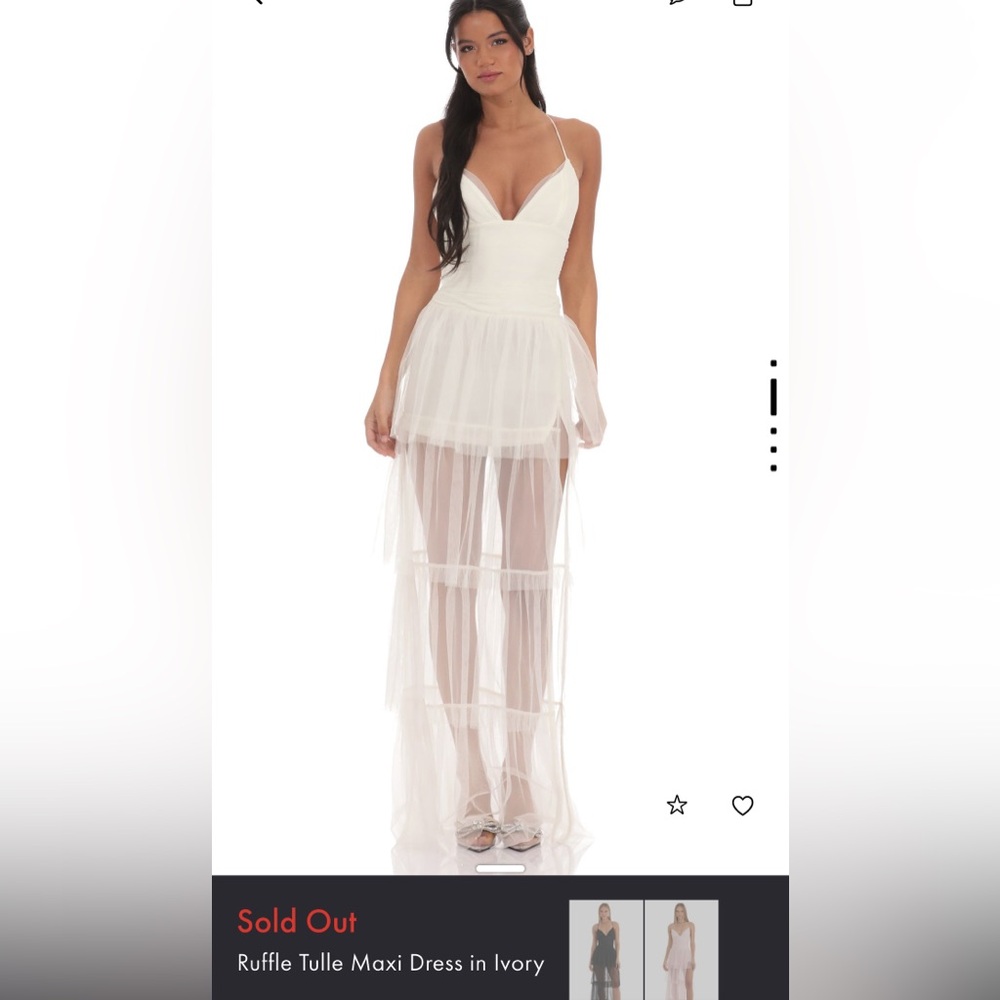 Lucy in the Sky Cream Sheer Dress